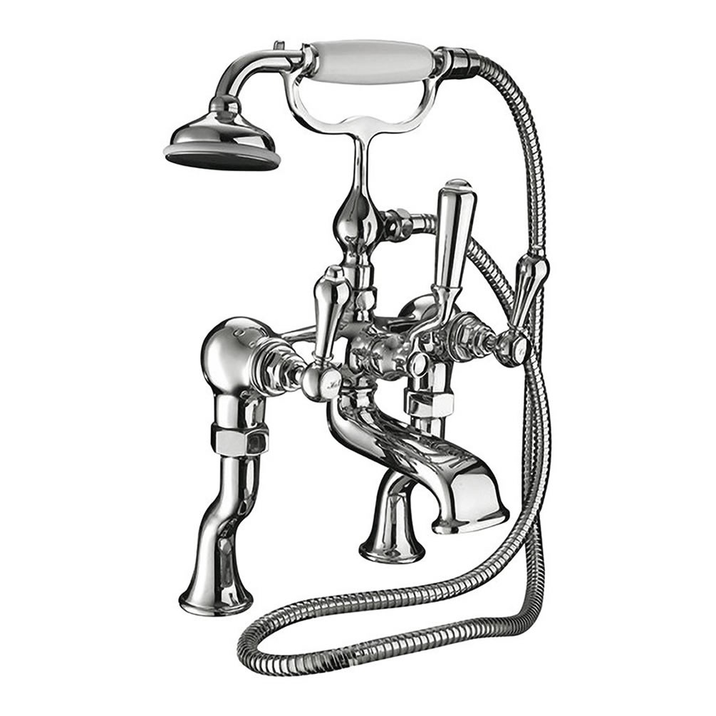 Imperial Regent Chrome Deck Mounted Bath Shower Mixer With Kit